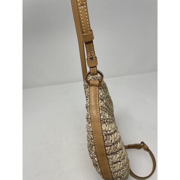 POOLSIDE Cesi Conch Bag Natural Woven Crossbody Magnetic Closure - Picture 8 of 9